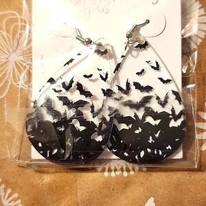 Acrylic Earrings - Bats NWT
